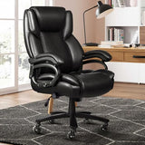 VITESSE 500lbs Heavy Duty Office Chair for Low Back Pain Relief, Big and Tall Office Chair with Ergonomic Lumbar Support, High Back Executive Chair with Quiet Rubber Wheel VITESSE