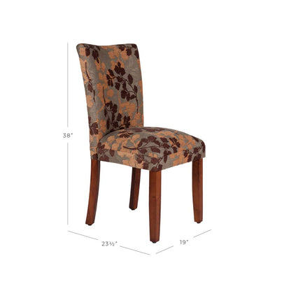 Homepop Home Decor | K1136-F975 | Classic Upholstered Parsons Dining Chair | Single Accent Dining Chair, Brown Woven