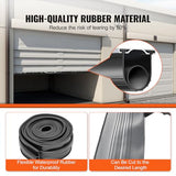 VEVOR Garage Door Seals Bottom Rubber, U Shape +O Ring Combination Garage Door Weather Stripping with Pre-drilled Aluminum Track Retainer Kit, 5/16 inch T-Ends and 3 3/4 inch Width (16 Ft, Black) VEVOR