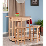 Winsome Wood Suzanne Kitchen, Square, Natural, Beech Winsome