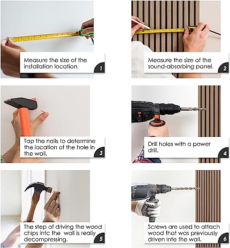 Acoustic Wood Veneer Slat Panels for Interior Wall and Ceilings Décor | 3D Seamless Spliced Wood Wall Panels | Sound Absorbing Decorative Panels | Luxury Real Wood | Natural Walnut x 2 Pack eazart