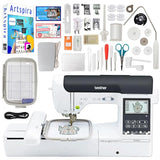 Brother SE2000 5" x 7" Combo Embroidery & Sewing Machine All-in-One Bundle with 5pc Hoop Set, Embroidery Threads, Sewing Threads & 200+ Accessories