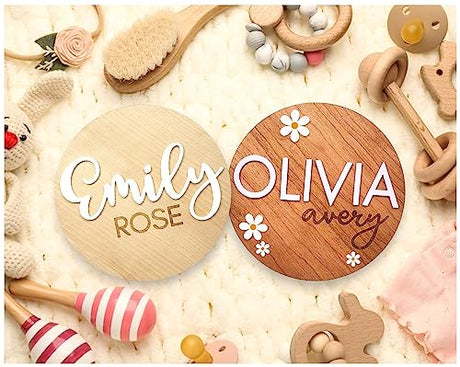 Personalized Baby Announcement Sign, Baby Name Signs for Nursery, Newborn Announcement Sign, Birth Announcement Sign, Announcement Board for New Baby JD CRAFT DESIGN STUDIO