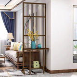 Entrance Hall Room Divider, Wood Privacy Screens with Shelves, Freestanding Room Partition Post Decorative Separation Decor for Teahouse Coffee Shop (Brown, 28in/71cm) ZGZCQDSL