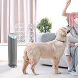 GermGuardian 5-In-1 HEPA Air Purifier for Home, Large Rooms Up To 915 Sq. Ft. with HEPA Pet Air Filter, UV-C Light & Odor Reduction, AC5250PT, 28" Tower, Black GermGuardian