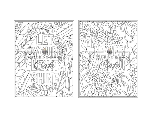 100 Inspirational Quotes Coloring Book for Adults: 100 Motivational Quotes, Positive Affirmations and Inspirational Phrases for Stress Relief and Relaxation WoodArtSupply