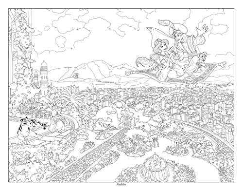 Disney Dreams Collection Thomas Kinkade Studios Disney Princess Coloring Poster Book Andrews McMeel Publishing