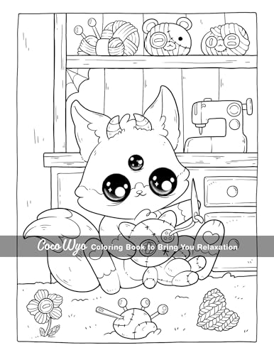 Creepy Cutie: Coloring Book for Adults and Teens Featuring Goth Kawaii and Spooky Cute Creatures of All Kinds and Many More Coco Wyo LLC