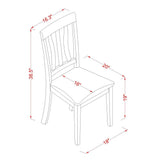 East West Furniture Avon 5 Piece Set for 4 Includes an Oval Table with Butterfly Leaf and 4 Linen Fabric Kitchen Dining Chairs, 42x60 Inch, AVAT5-BLK-C East West Furniture