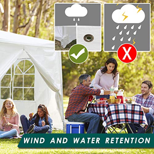 10'x30' White Outdoor Gazebo Canopy Tent Canopy Wedding Party Tent Waterproof Camping Gazebo BBQ Shelter Pavilion 8 Removable Walls -8 PayLessHere