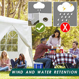 10'x30' White Outdoor Gazebo Canopy Tent Canopy Wedding Party Tent Waterproof Camping Gazebo BBQ Shelter Pavilion 8 Removable Walls -8 PayLessHere