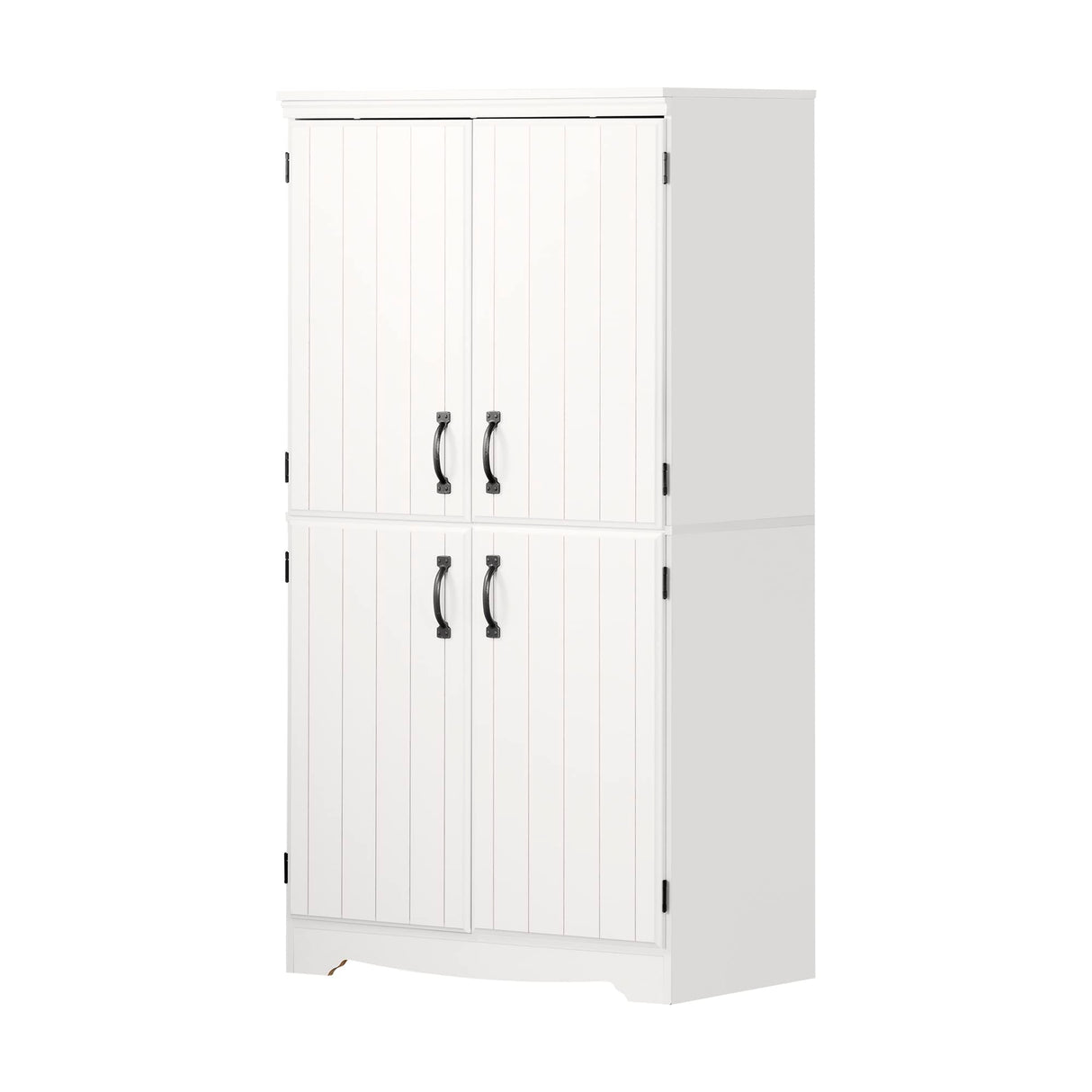 South Shore Farnel 4-Door Storage Cabinet-Pure White, Tall South Shore