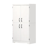 South Shore Farnel 4-Door Storage Cabinet-Pure White, Tall South Shore
