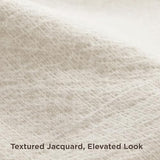 Bedsure Textured Duvet Cover Queen Size - Cotton-Like Polyester Jacquard Duvet Cover Set for All Seasons - 3 Pieces Ultra Soft Bedding Set with 2 Pillow Shams, NO Comforter (Beige, Queen, 90"x90") Bedsure