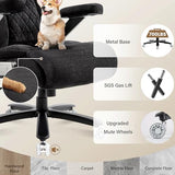 Fabric 700lbs Big and Tall Office Chair, Ergonomic Heavy Duty Executive Cloth Office Chair with 5D Flip Arms & Adjustable Lumbar Support & Dual Rubber Wheel, Large Thick Padded Extra Wide Seat, Black Sofetura