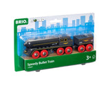 Brio World 33697 - Speedy Bullet Train - 2 Piece Wooden Toy Train Set for Kids Age 3 and Up Brio