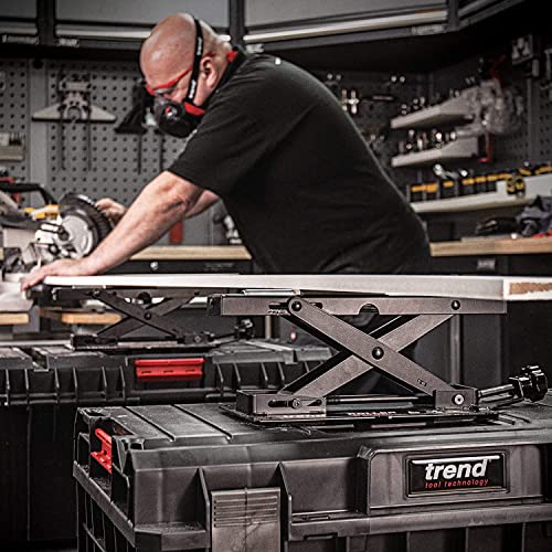 Trend Adjustable Miter Saw Roller Stand, 140 lbs Capacity and Height Adjustment from 2 inches to 6.3 inches, R/STAND/A TREND