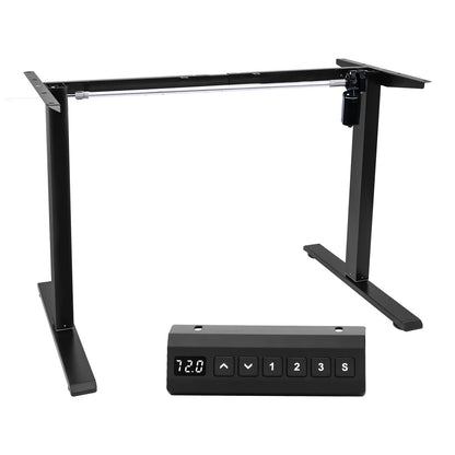 NICECOZY Electric Standing Computer Desk Frame, Height Adjustable Table Legs, Sit Stand Desk Legs for Home and Office (Black Frame Only) - WoodArtSupply