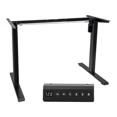 NICECOZY Electric Standing Computer Desk Frame, Height Adjustable Table Legs, Sit Stand Desk Legs for Home and Office (Black Frame Only)