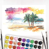 100 Sheets of Practice Watercolor Paper (9" x 12") - 190 GSM, Acid-Free and Cold Pressed.. Perfect for Painting, Sketching or Drawing. Wet, Dry and Mixed Media. Bulk Pack Ashby