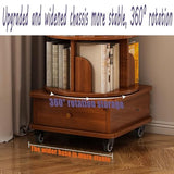 TruRim 360° Rotating Five-Tier Bookshelf for Small Spaces - Stylish Wooden Storage Tower TruRim