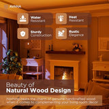 Avana Rustic Fireplace Mantel Shelf 60 Inches - Handcrafted Wood Mantles For Over Fireplace - Wall Mounted Farmhouse Fireplace Mantel Shelf - Floating Fireplace Mantels 60 X 8 X 3 - Rustic Traditional Avana