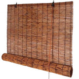 Bamboo Roll-Up Shades for Outdoor Privacy – Cordless Blackout Blinds 24" to 77" Wide WoodArtSupply