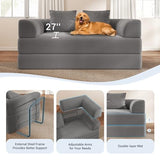 Cloud Boneless Convertible Floor Sofa Bed, 70" 4-in-1 Foldable Compressed Loveseat Lounge Sleeper 2 Seater Couches, High-Density Sponge & Corduroy Fabric Futon Daybed for Living Room Bedroom(Gray) Living&Giving