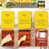 PIPIHUA Beeswax Polish and Conditioner for Wood Furniture - Waterproof & Repair Wax, Multipurpose Wood Cleaner and Furniture Polish (2 x 100g with 4 PIPIHUA
