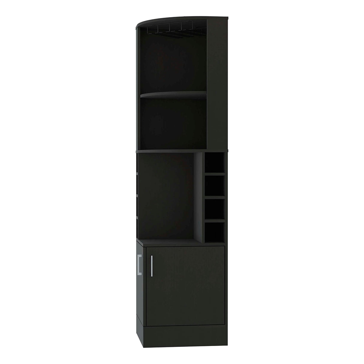 FM FURNITURE Delhi Corner Bar Cabinet, Eight Wine Cubbies, Glass Rack, Double Door Cabinet for Living Room FM FURNITURE