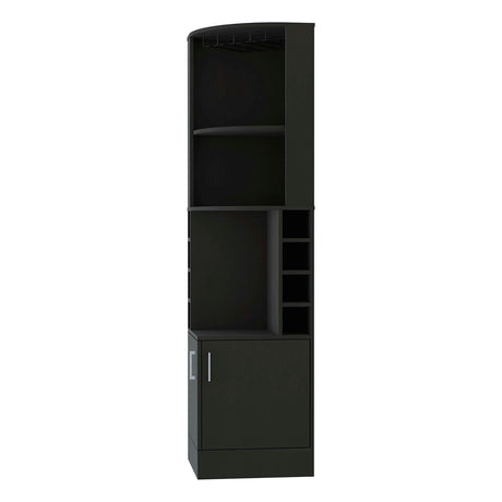 FM FURNITURE Delhi Corner Bar Cabinet, Eight Wine Cubbies, Glass Rack, Double Door Cabinet for Living Room FM FURNITURE