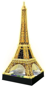 Ravensburger Eiffel Tower - Night Edition | 216-Piece 3D Jigsaw Puzzle for Kids and Adults | Precision Fit with Easy-Click Technology | Displayable & Durable Model | Over a Century of Quality Ravensburger