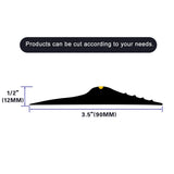 10Ft/3M Universal Garage Door Rubber Threshold Strip, Weatherproof Seal Strip DIY Weather Stripping Replacement, Not Include Adhesive/Sealant (Black) ToLanbbt