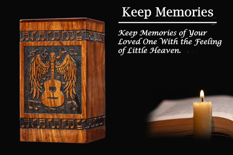 Handmade Rosewood Urn for Human Ashes - Eagle Design Wooden Urn Box, Personalized Cremation Urn for Ashes Handcrafted - Large Wooden Urn Box