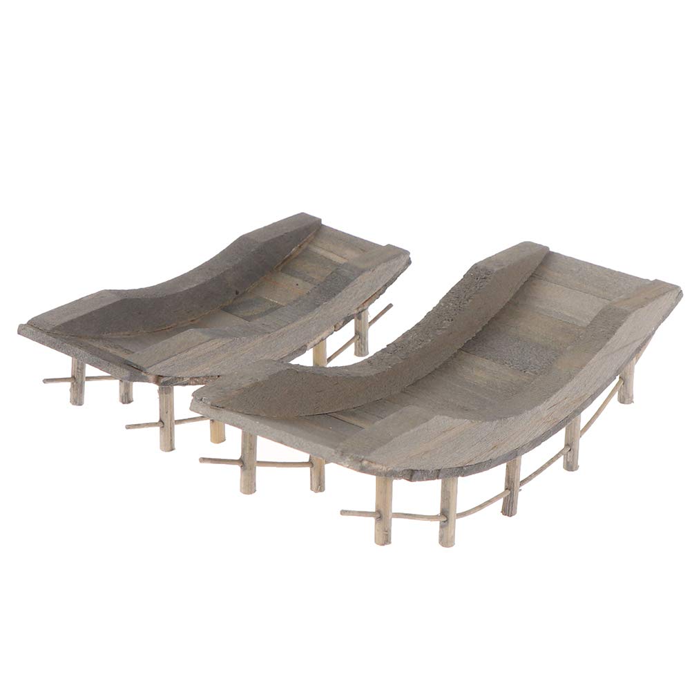 WWahuayuan Dollhouse Wooden Arc Bridge with Railings Miniatures Fairy Garden Craft Arch Plank Bridge Figurines Mini Terrarium Kits DIY Rockery Bonsai Plant Pot Moss Micro Landscaping Garden Ornaments WWahuayuan