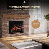 Modern Ember Uptown 33" Smart Electric Fireplace Insert with Remote Control, Compatible with Alexa - 1,000 Sq Ft Electric Heater with Realistic Flames and Log Set Modern Ember