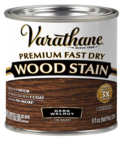 Varathane 262025 Varathane-262025 Premium Fast Dry Wood Stain, Half Pint, Dark Walnut Varathane