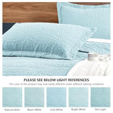 Love's cabin Twin Quilt Set Spa-Blue Bedspreads - Soft Bed Summer Lightweight Bedspread Comforter - Modern Style Coin Pattern Coverlet for All Season - 2 Pieces (1 Quilt, 1 Pillow Sham) Love's cabin