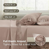 Bedsure King Size Sheets Set - 4 Pieces Soft King Sheets - Breathable & Cooling - Hotel Luxury - Easy Care Polyester Microfiber Bedding for Women, Men, Khaki Bedsure