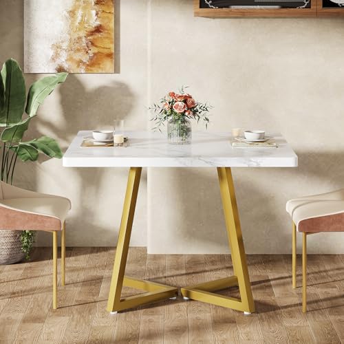 Tribesigns 31.5" Square Conference Table, Small Wooden Meeting Table for 2-4 People, Compact Office Table for Small Spaces, Seminar Room Tribesigns