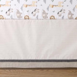 The Peanutshell 4 Piece Organic Cotton Baby Crib Bedding Set for Boys & Girls - Newborn, Infant & Toddler Nursery Bed Set Decor with Two Crib Sheets, Dust Ruffle Comforter - Safari Serenity The Peanutshell