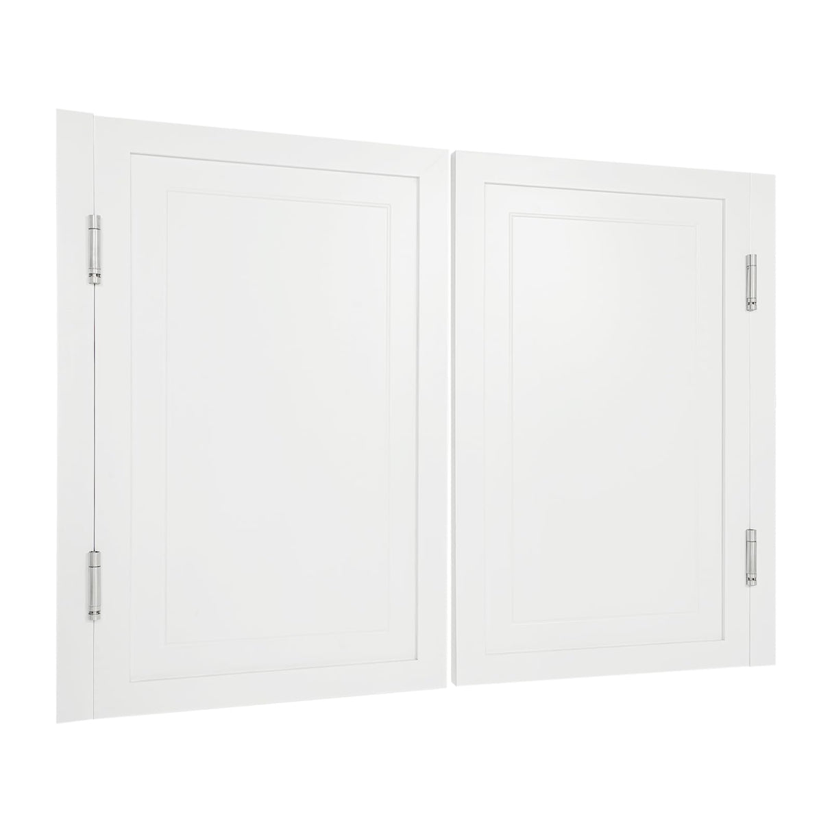 Swinging Doors Cafe Doors, Interior Solid Wood Swing Door with Metal Hinges, Cafe Saloon Doors, Bar Saloon Swinging Doors for Kitchen Stairs Bedroom Entrance Partition (White, 47.2" x35.43") Pinelicorn
