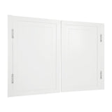 Swinging Doors Cafe Doors, Interior Solid Wood Swing Door with Metal Hinges, Cafe Saloon Doors, Bar Saloon Swinging Doors for Kitchen Stairs Bedroom Entrance Partition (White, 47.2" x35.43") Pinelicorn