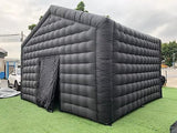 Large Black Inflatable Cube Disco Tent Square Gazebo Event Room Big Mobile Portable Night Club Party Pavilion for Backyard/Outdoor Events(20ftx16.5ft) Vinfgoes