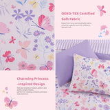Wink Deer Twin Comforter Set with Sheets for Girls-5 Pieces Twin Bedding Sets with Pink Comforter, Sheets, Pillowcase & Sham for Kids (Cute Botanical Flowers, 66" X 86") Wink Deer
