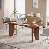 Tribesigns 5.3ft Conference Table for 4-6 People, Rectangular Conference Room Table, Large Wooden Meeting Table for Office, Brown Tribesigns