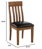 Signature Design by Ashley Ralene Rake Back 19" Dining Room Chair 2 Count, Medium Brown Signature Design by Ashley
