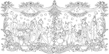 Kingdom of Curious Creatures: A Fairytale Adventure Book (Design Originals) Adult Coloring Book with 74 Line Art Designs of Whimsical Scenes and Personified Animals in a Charming and Magical Setting Design Originals