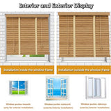2" Slats Bamboo Blinds for Windows Blackout Shades Horizontal Window Blinds W20-72" H48 60" 64" 72" Blinds for Light ControlInside/Outside Mount Shades, Cordless(72" W x48 H) WoodArtSupply