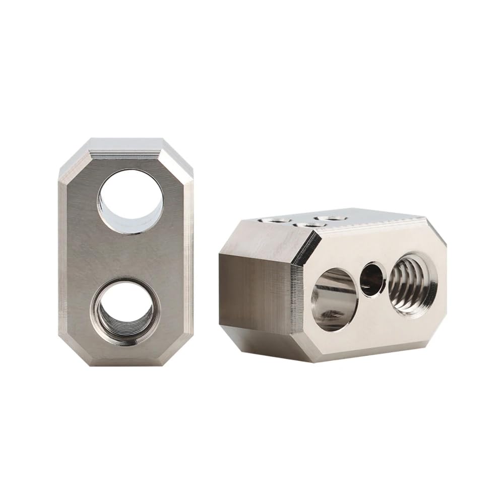 POLISI3D 500℃ Plated Copper Heater Block High Temperature Heating Block Compatible with Prusa I3 MK4 MK3.9 XL Project Nextruder Hotend Heating Block 3D Printer Accessories Parts (Plated Copper Block) POLISI3D